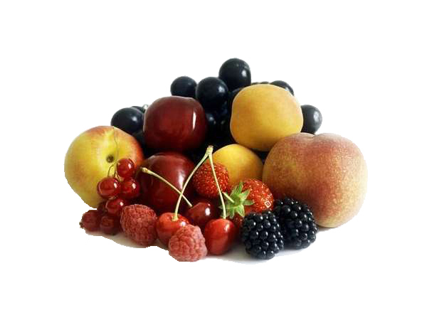 Fruit mix: nectarines, raspberries, cherries ...