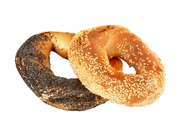 Bagels with sesame and poppy seed