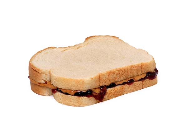 Peanut butter and jelly sandwich